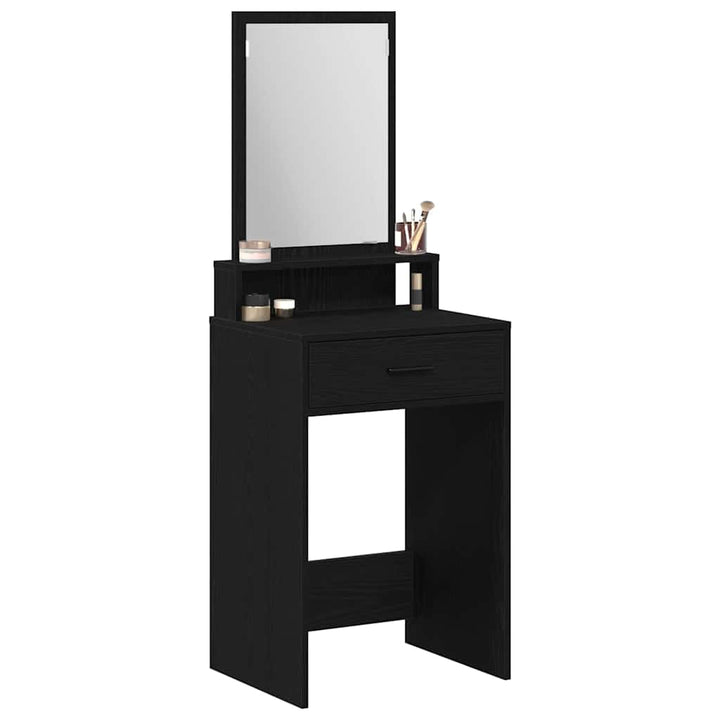 Klædeskab med skuffe Sort eg 50 x 41 x 140 cm Konstrueret træ