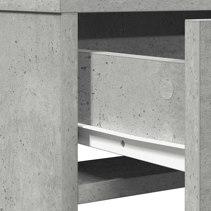 Klædeskab med skuffe Beton Grå 50 x 41 x 140 cm Konstrueret træ