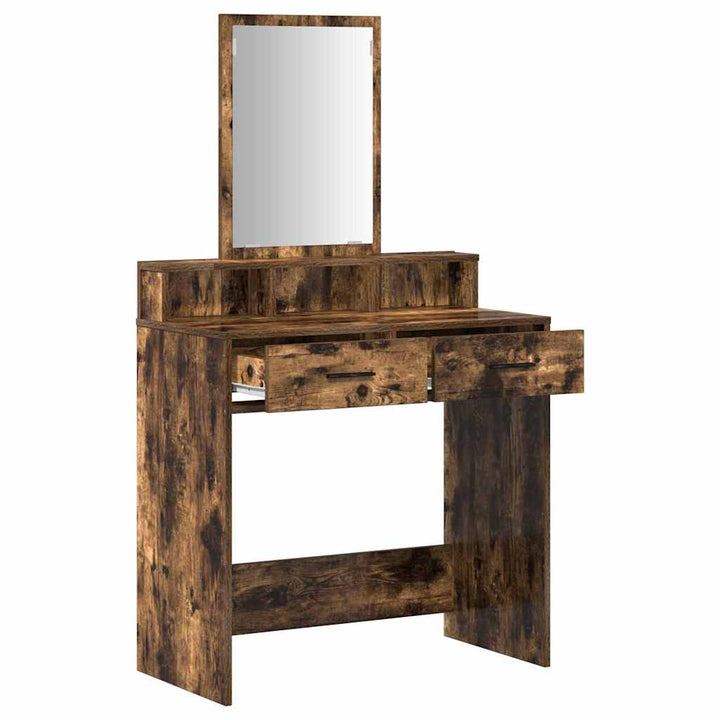 Klædeskab med skuffe Røget eg 79 x 41 x 140 cm Konstrueret træ