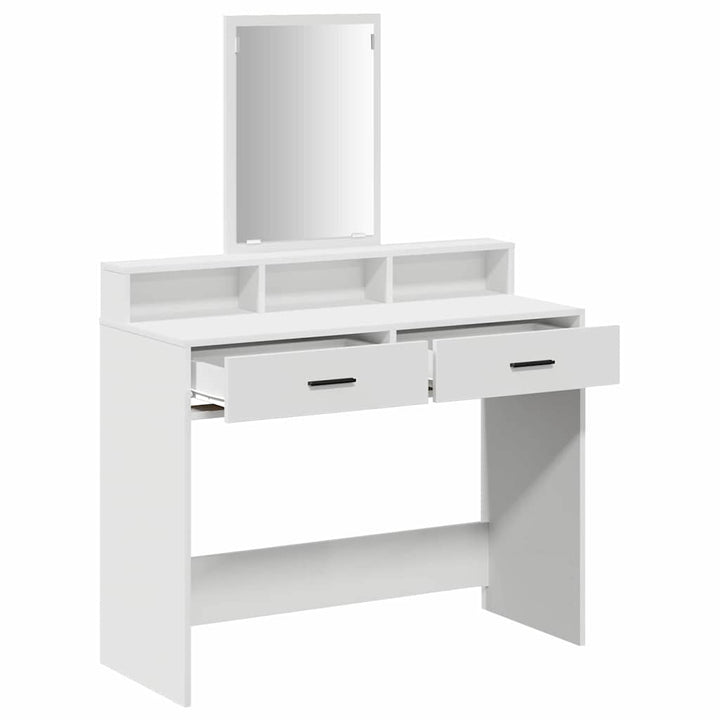 Klædeskab med skuffe Hvid 100 x 41 x 140 cm Konstrueret træ