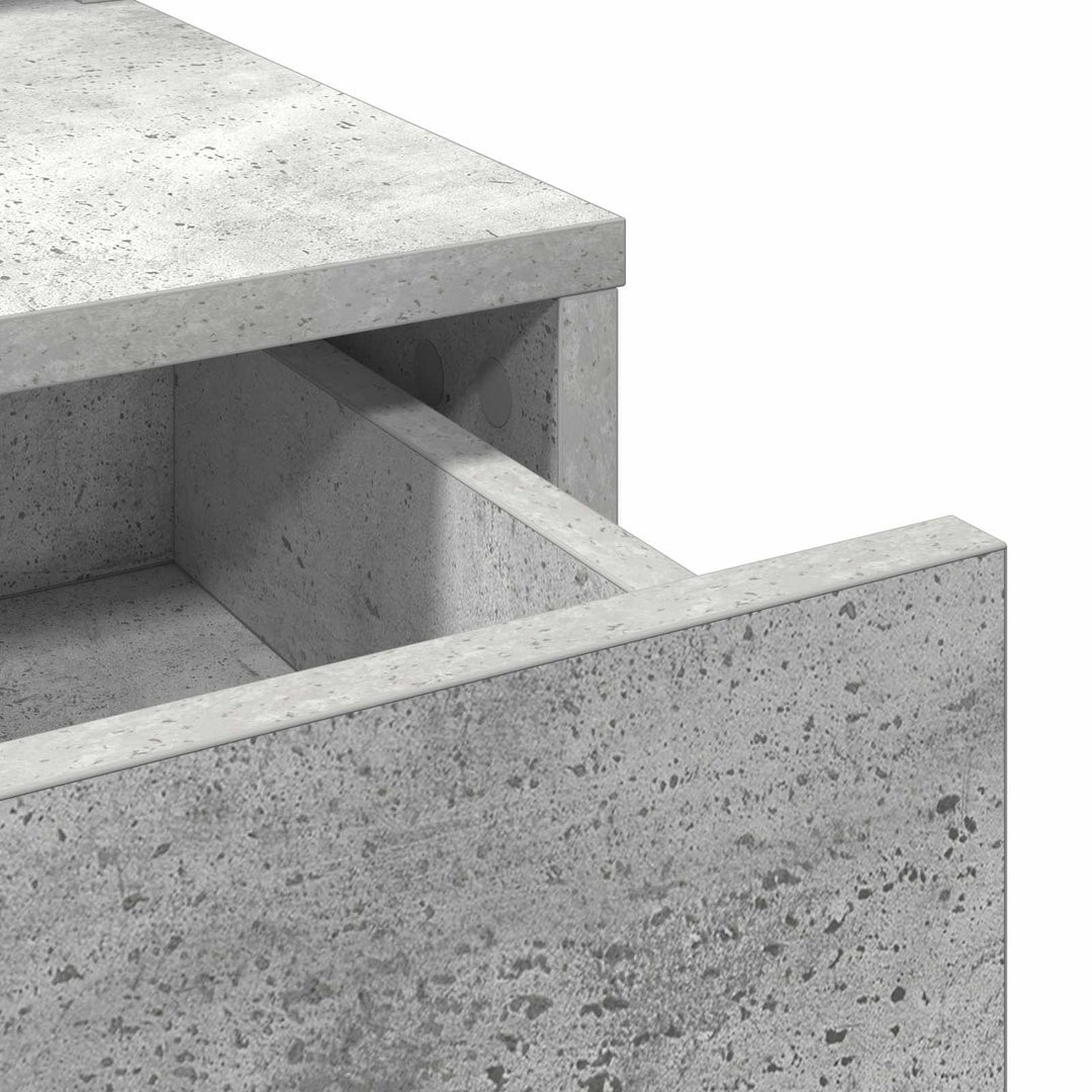 Klædeskab med hylde Beton Grå 100 x 41 x 140 cm Konstrueret træ