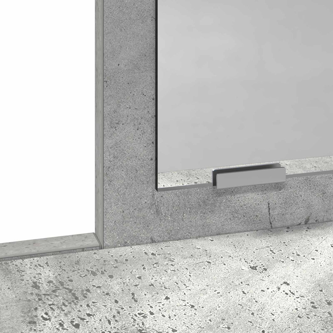 Klædeskab med hylde Beton Grå 100 x 41 x 140 cm Konstrueret træ