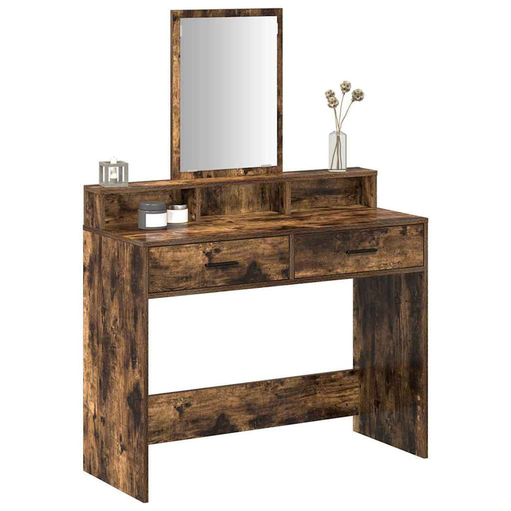 Klædeskab med skuffe Røget eg 100 x 41 x 140 cm Konstrueret træ