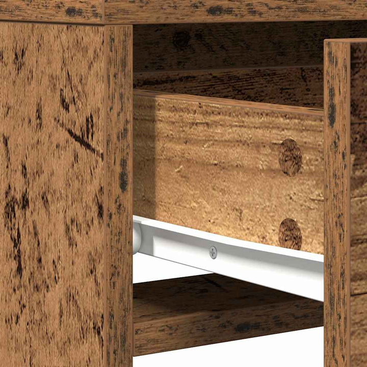 Klædeskab med spejllys Brun 50 x 41 x 140 cm Konstrueret træ