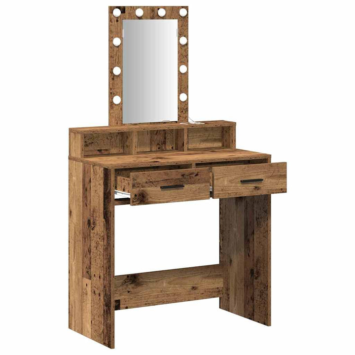 Klædeskab med skuffe Brun 79 x 41 x 140 cm Konstrueret træ