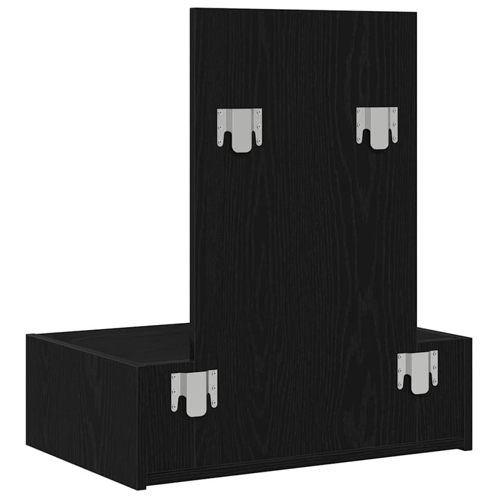 Klædeskab med skuffe Sort 60 x 40 x 70 cm Konstrueret træ