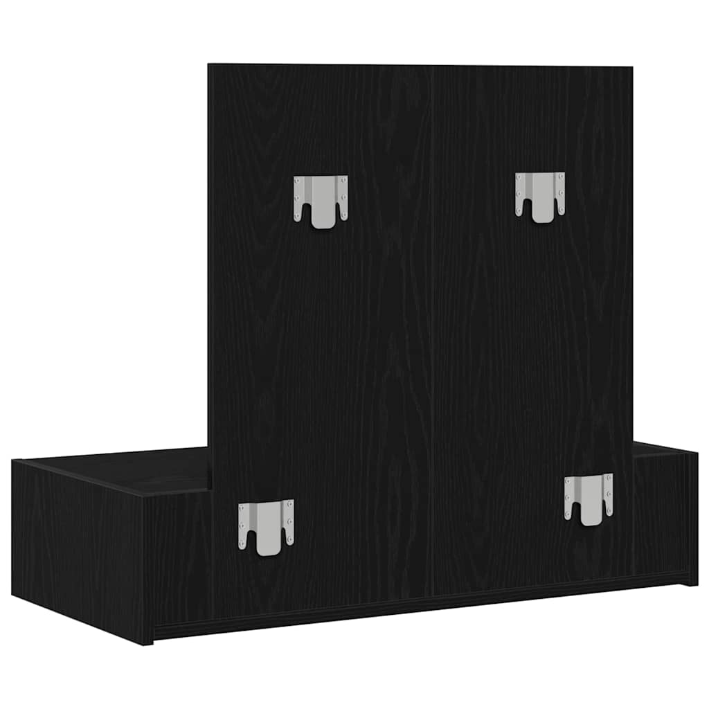 Klædeskab med skuffe Sort 83 x 40 x 70 cm Konstrueret træ