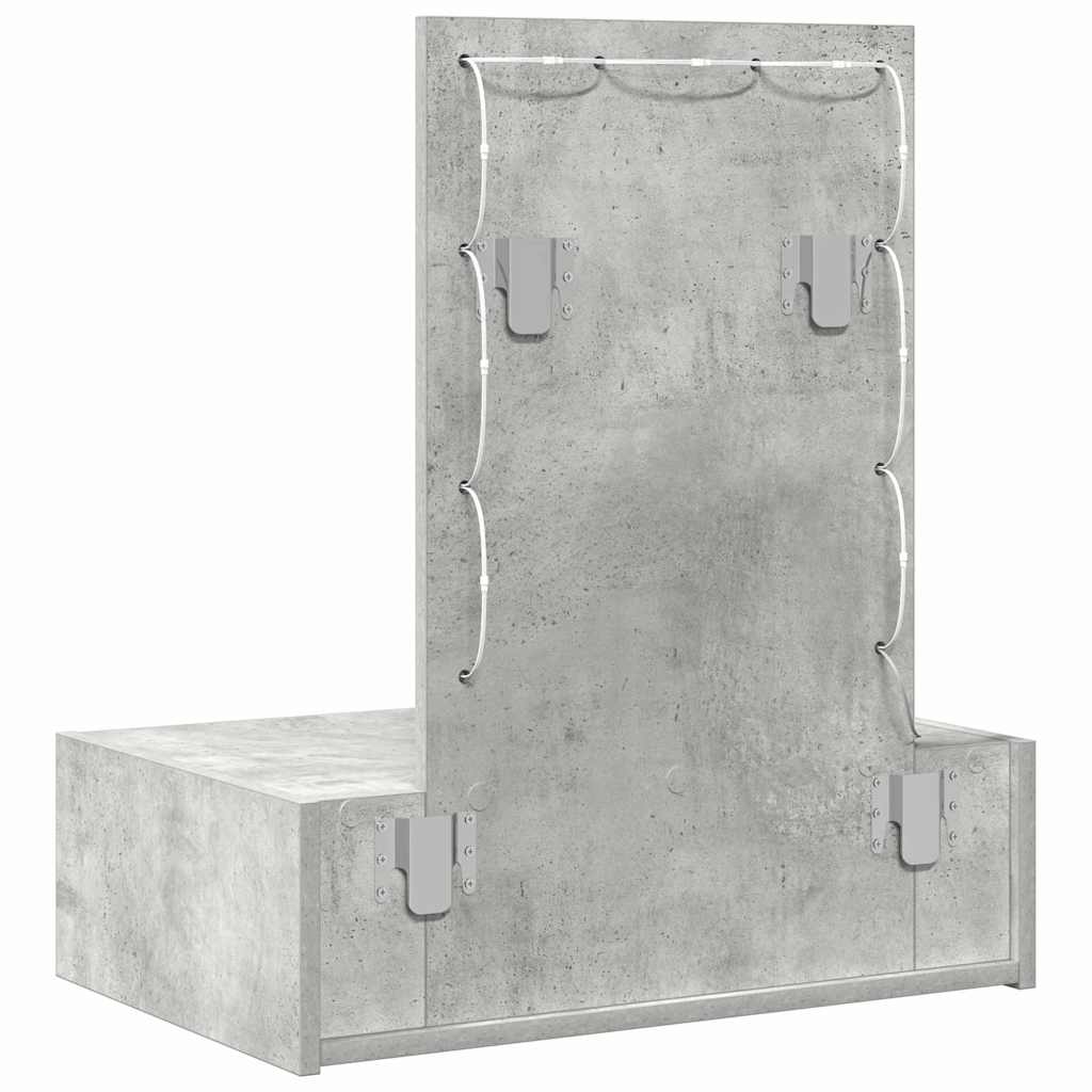 Klædeskab Grå 60 x 40 x 70 cm Konstrueret træ