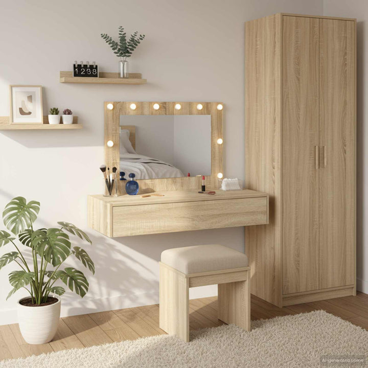 Klædeskab Brun 100 x 40 x 70 cm Konstrueret træ