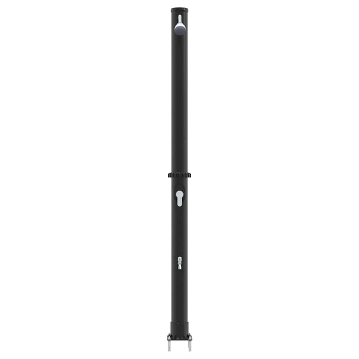 Udendørs Solbruser Sort 217 cm PVC og Aluminium