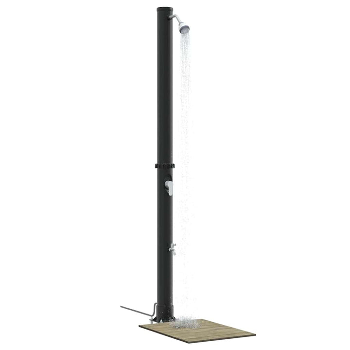 Udendørs Solbruser Sort 217 cm PVC og Aluminium