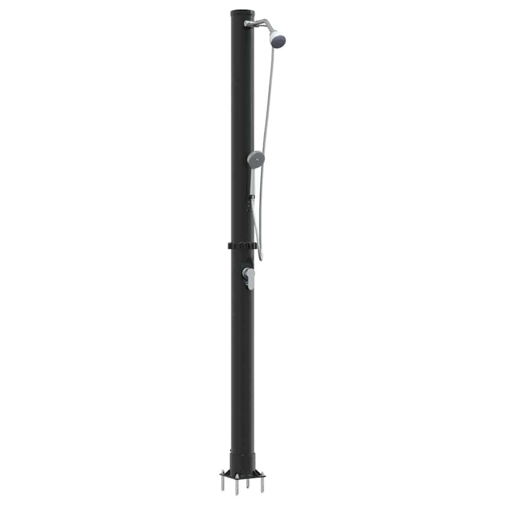 Udendørs Solbruser Sort 217 cm PVC og Aluminium