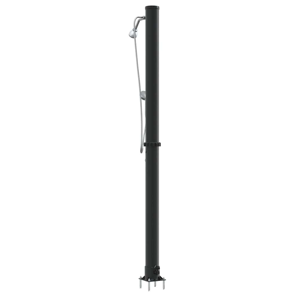 Udendørs Solbruser Sort 217 cm PVC og Aluminium