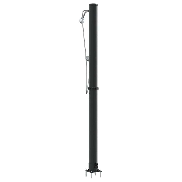 Udendørs Solbruser Sort 217 cm PVC og Aluminium