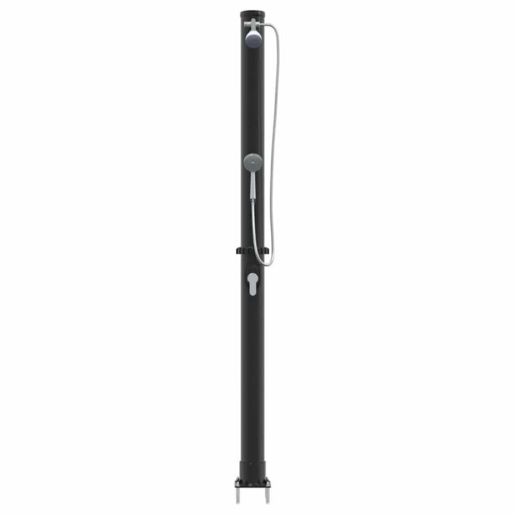 Udendørs Solbruser Sort 217 cm PVC og Aluminium