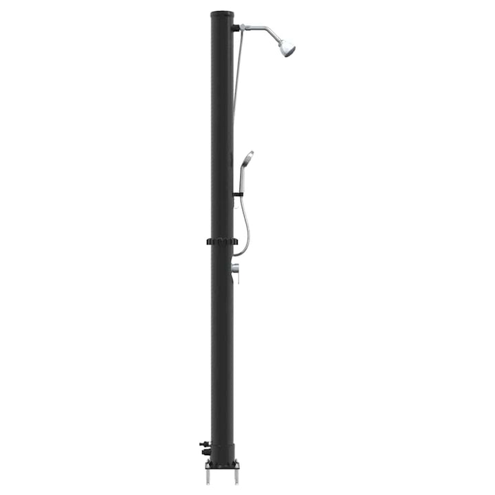 Udendørs Solbruser Sort 217 cm PVC og Aluminium