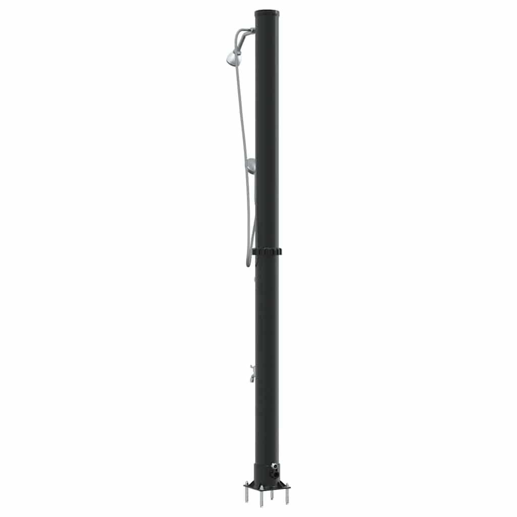 Udendørs Solbruser Sort 217 cm PVC og Aluminium