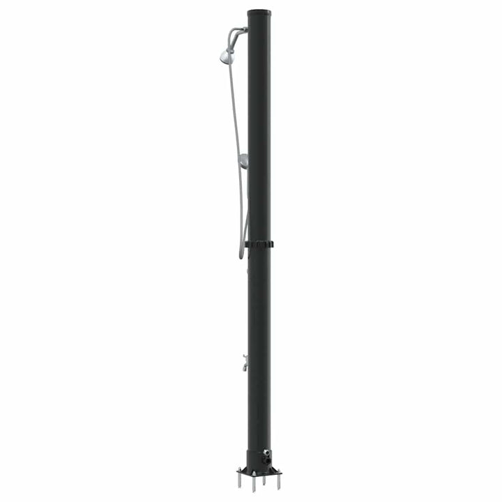 Udendørs Solbruser Sort 217 cm PVC og Aluminium