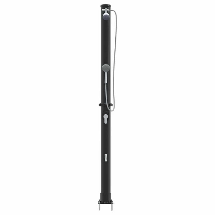Udendørs Solbruser Sort 217 cm PVC og Aluminium