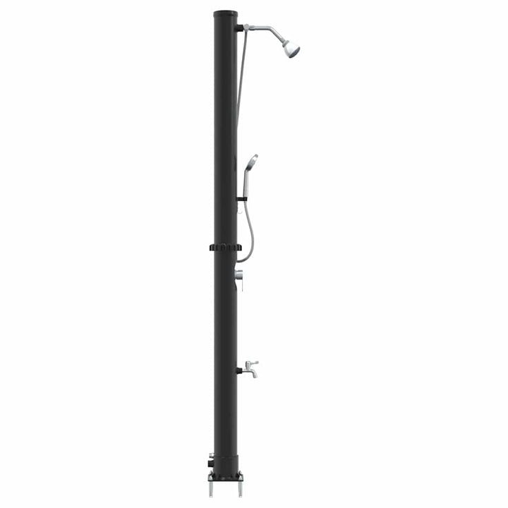 Udendørs Solbruser Sort 217 cm PVC og Aluminium
