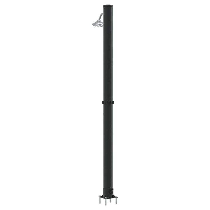 Udendørs Solbruser Sort 217 cm PVC og Aluminium