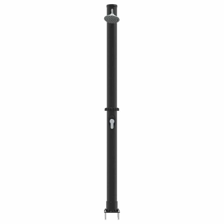 Udendørs Solbruser Sort 217 cm PVC og Aluminium