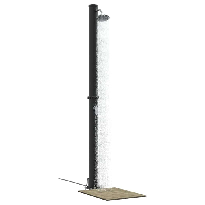 Udendørs Solbruser Sort 217 cm PVC og Aluminium