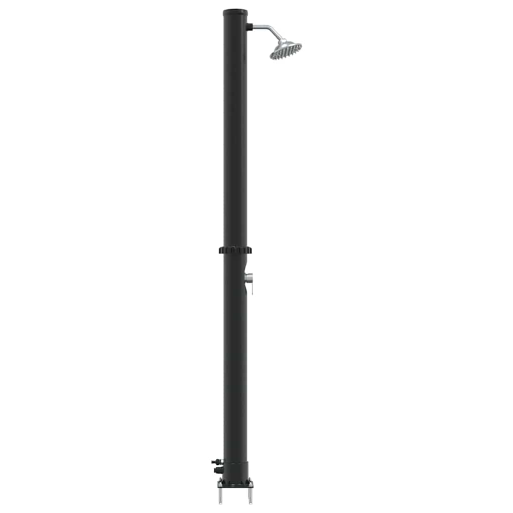 Udendørs Solbruser Sort 217 cm PVC og Aluminium