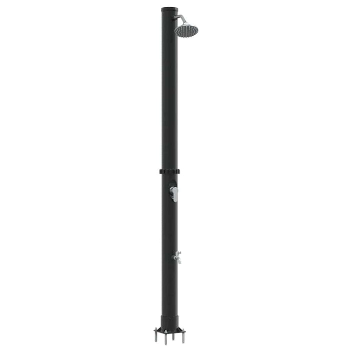 Udendørs Solbruser Sort 217 cm PVC og Aluminium