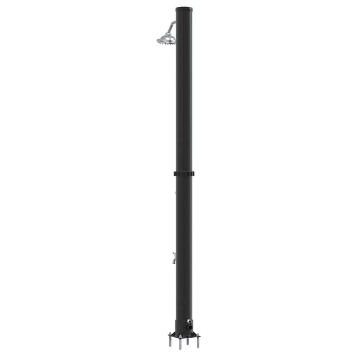 Udendørs Solbruser Sort 217 cm PVC og Aluminium