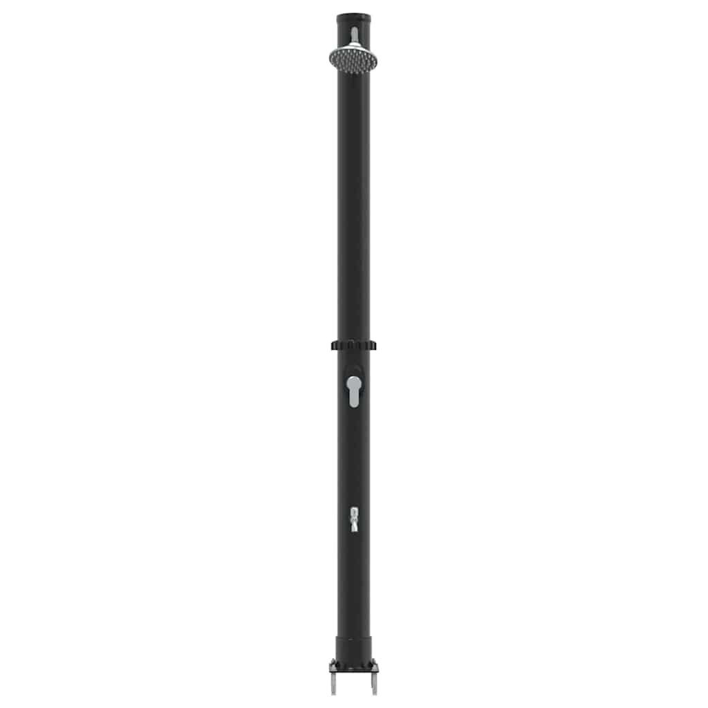 Udendørs Solbruser Sort 217 cm PVC og Aluminium