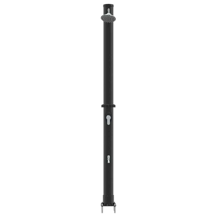 Udendørs Solbruser Sort 217 cm PVC og Aluminium