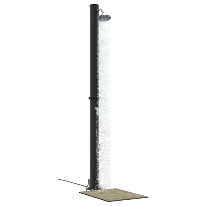 Udendørs Solbruser Sort 217 cm PVC og Aluminium