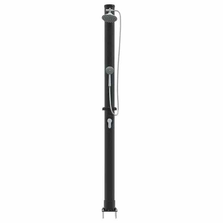 Udendørs Solbruser Sort 217 cm PVC og Aluminium