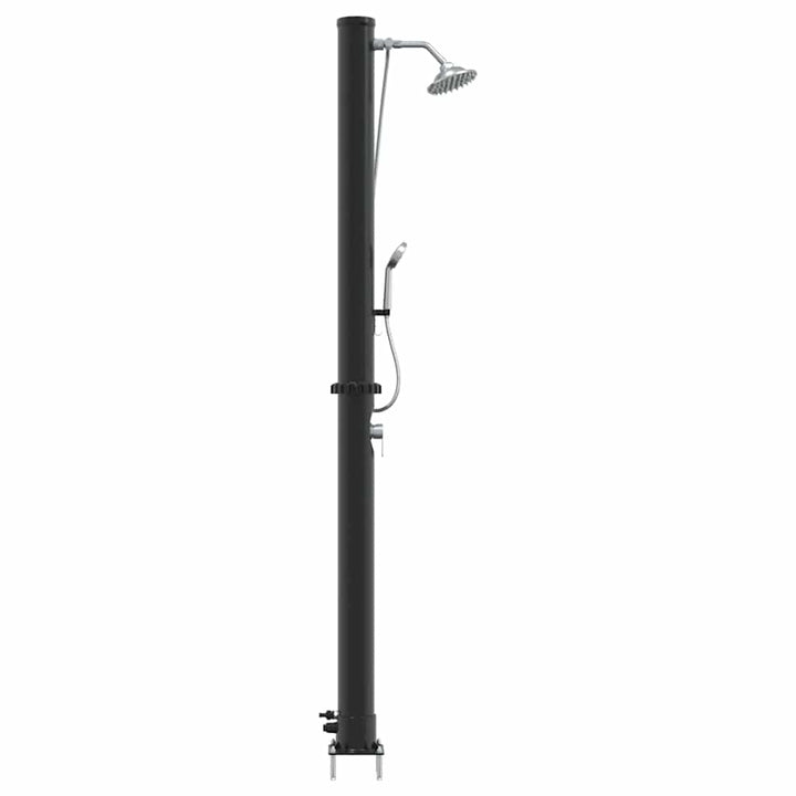 Udendørs Solbruser Sort 217 cm PVC og Aluminium