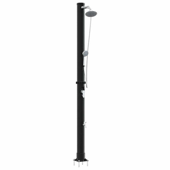 Udendørs Solbruser Sort 217 cm PVC og Aluminium