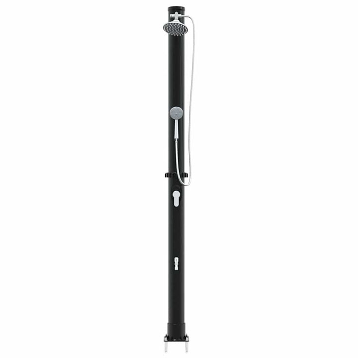 Udendørs Solbruser Sort 217 cm PVC og Aluminium