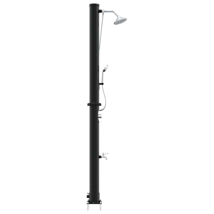 Udendørs Solbruser Sort 217 cm PVC og Aluminium
