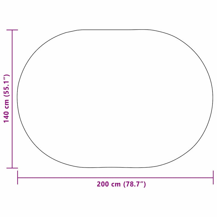 Tæppe ZIZUR Brun 200 x 140 cm Polypropylen