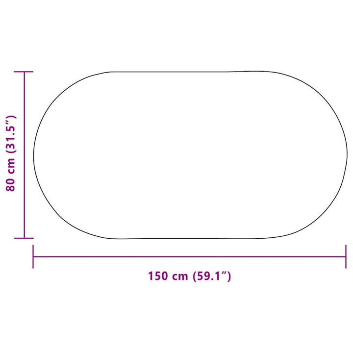 Tæppe ZIZUR Creme 150 x 80 cm Polypropylen