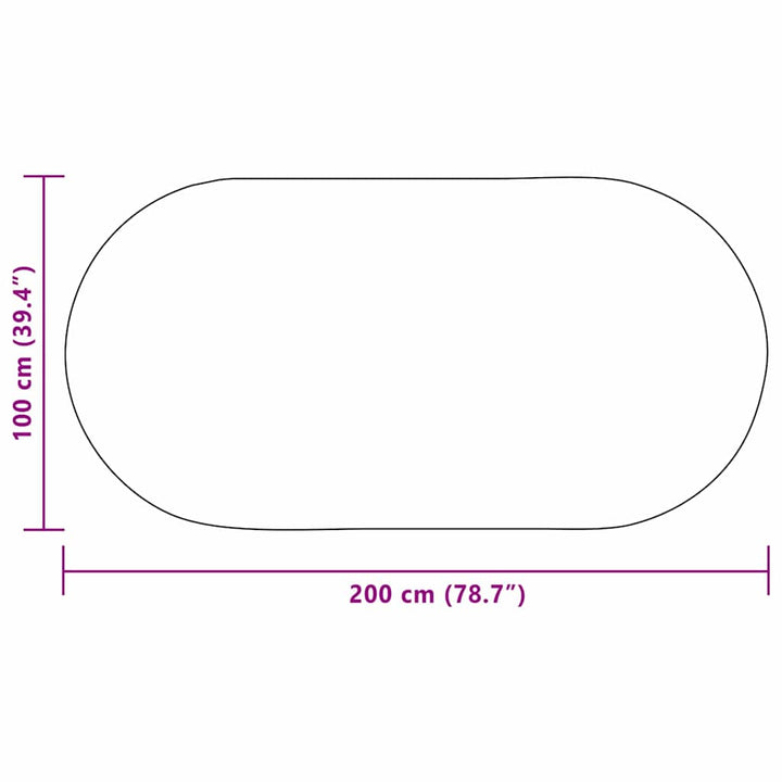 Tæppe ZIZUR Creme 200 x 100 cm Polypropylen
