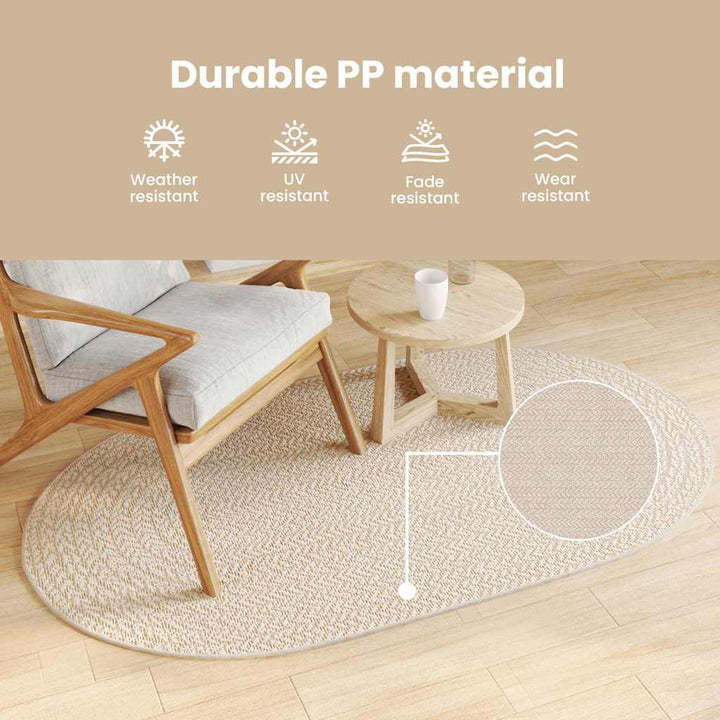 Tæppe ZIZUR Creme 170 x 120 cm Polypropylen