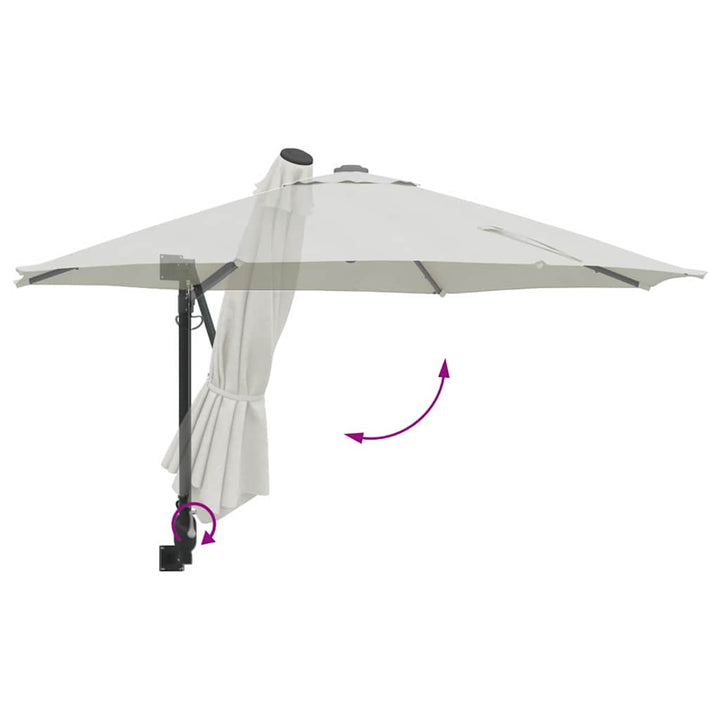 Havesol Sandfarvet 248 x 248 x 148 cm Polyester og Stål