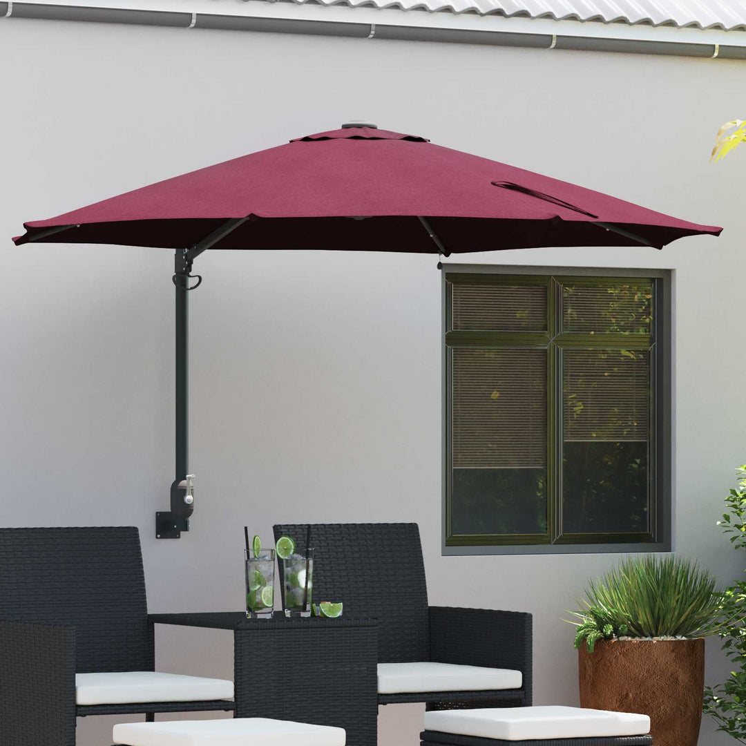 Havesol Bordeaux Rød 248 x 248 x 148 cm Polyester og Stål