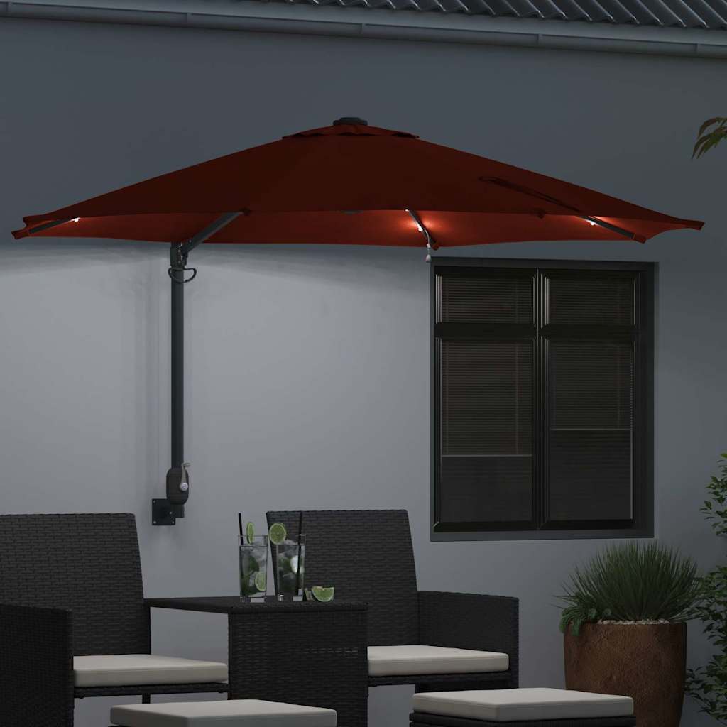 Havesol Terrakotta 248 x 248 x 148 cm Polyester og Stål