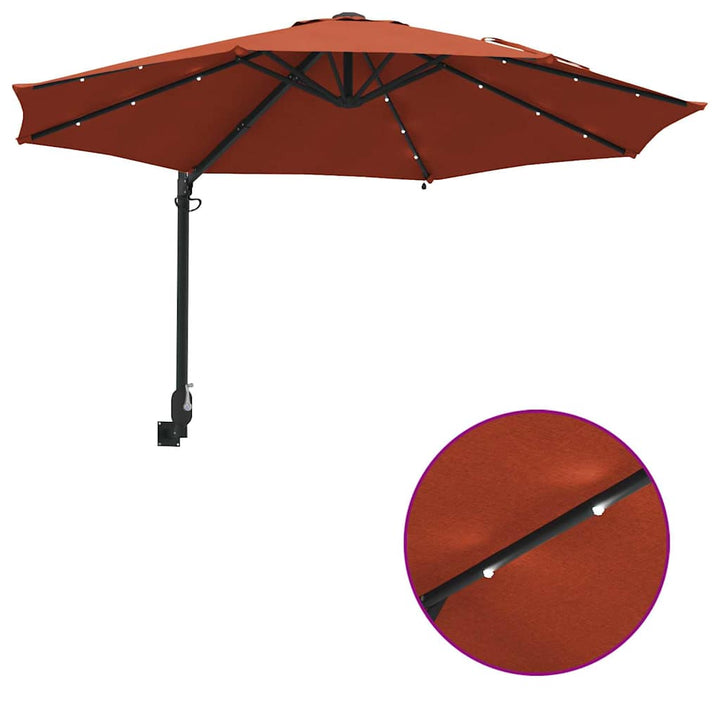 Havesol Terrakotta 248 x 248 x 148 cm Polyester og Stål