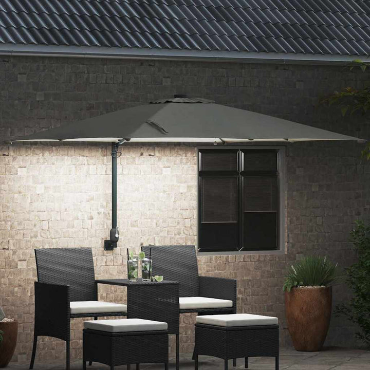 Havesol Sandfarvet 248,5 x 247,5 x 160 cm Polyester og Stål