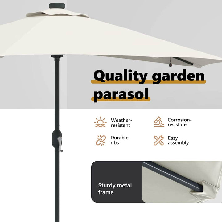 Havesol Sandfarvet 294 x 150 x 223 cm Polyester og Stål