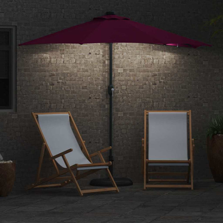 Havesol Bordeaux Rød 294 x 150 x 223 cm Polyester og Stål