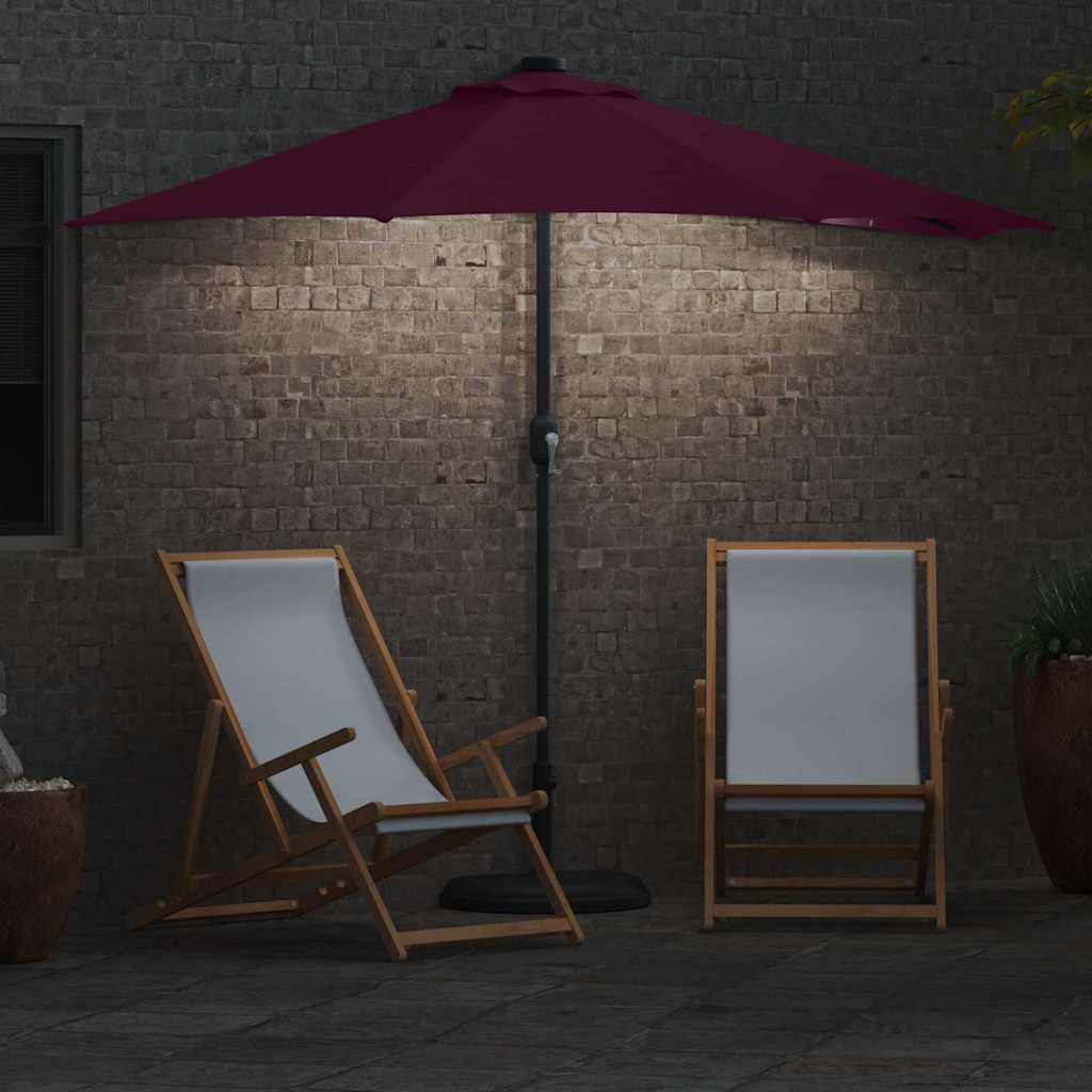 Havesol Bordeaux Rød 294 x 150 x 224 cm Polyester og Stål